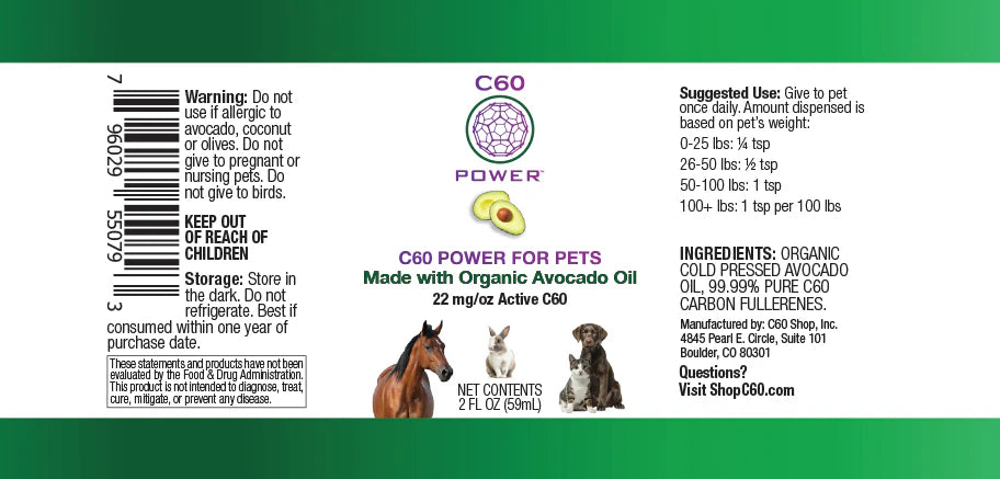 C60 Purple Power - Antioxidant with Organic Avocado Oil (59ml)