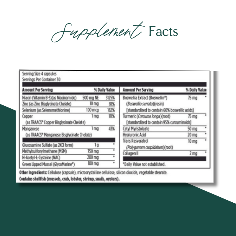 Supplement Facts Arthri-Pawz - Best Joint Supplement for Dogs and Cats