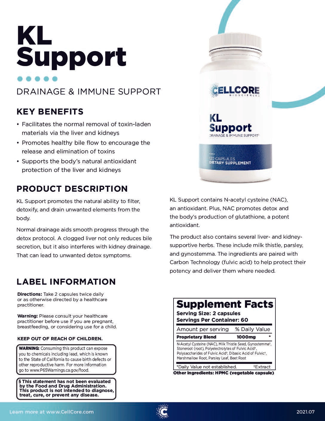 KL Support – with Milk Thistle and Marshmallow Root