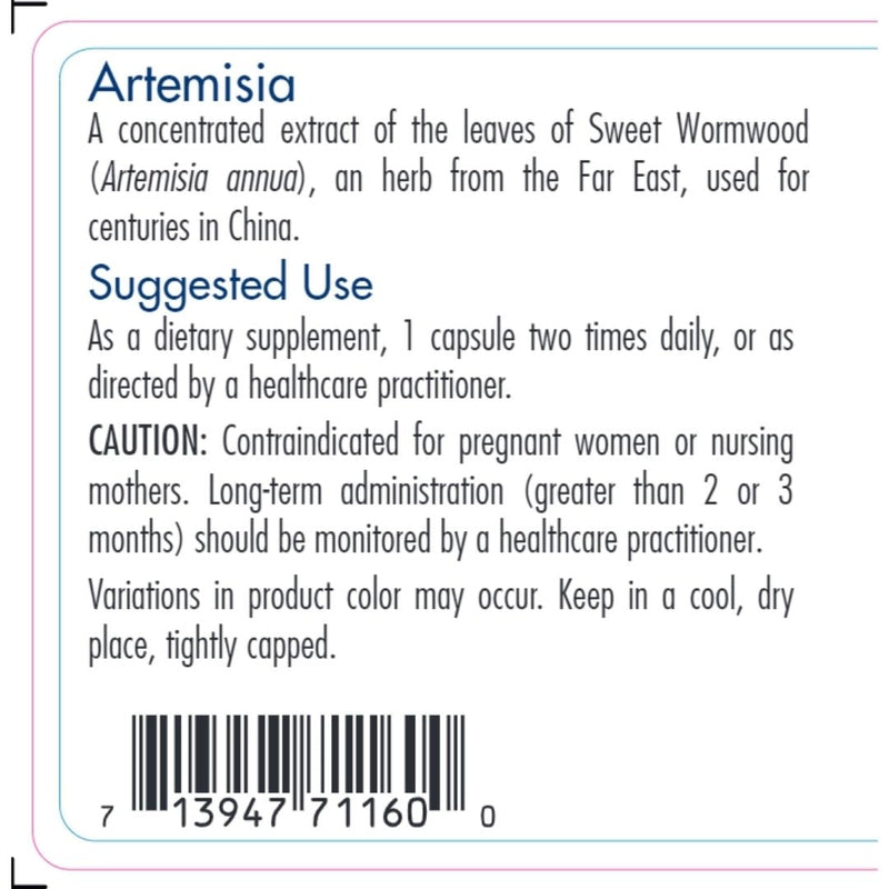 Artemesia 100 caps Suggested use and Ingridients