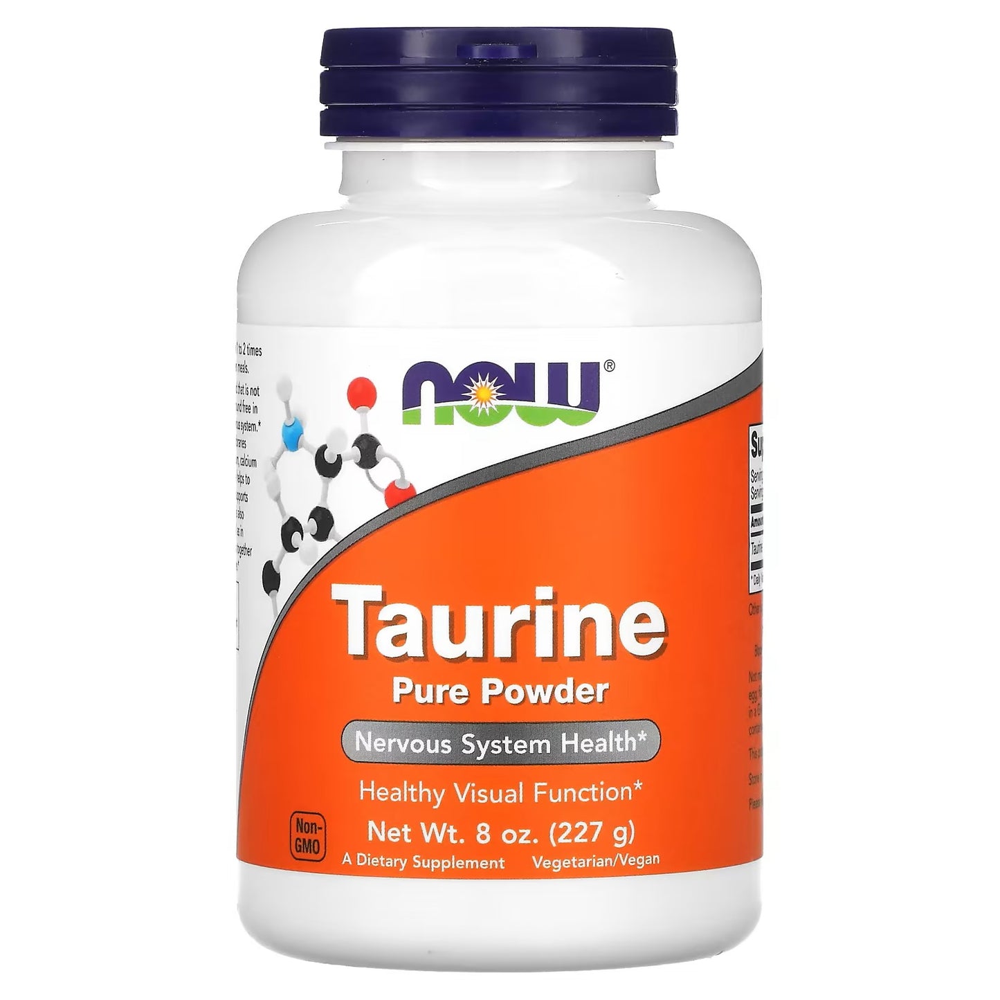 Taurine Powder 100% Pure Bottle 8 oz 227 g - Essential amino acid