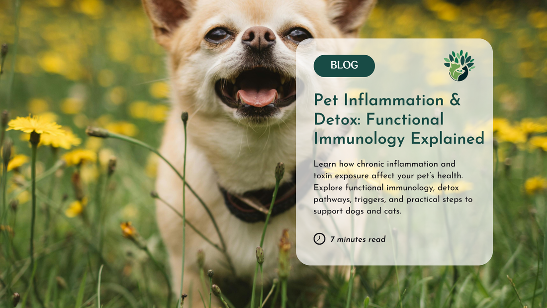 a dog playing in the garden; Inflammation and Toxins in Dogs and Cats