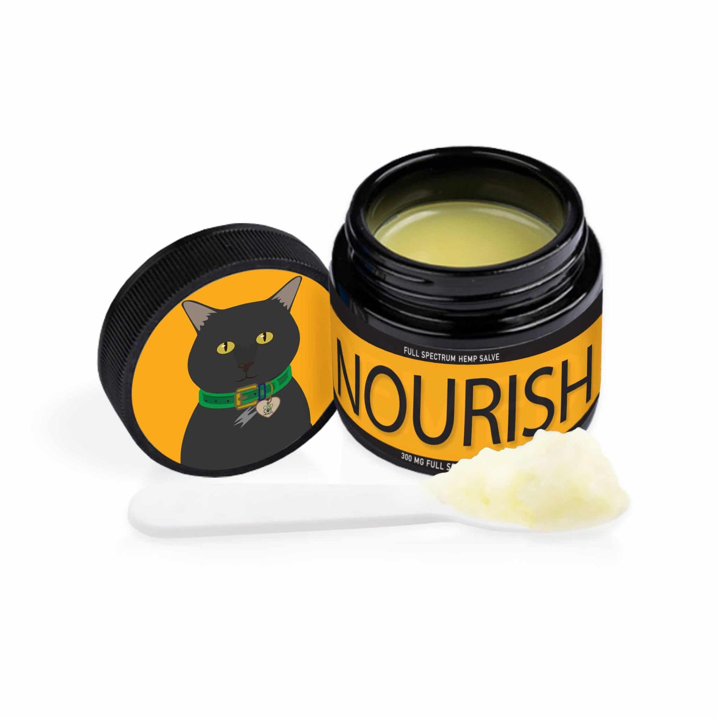 NOURISH - Full Spectrum Oil Salve For Cats with Dry Skin, Paws, Elbows and Nose