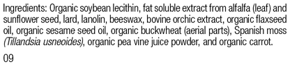 Rev 09 supplement facts for Chlorophyll Complex Ointment™, 0.6 oz (18 g).