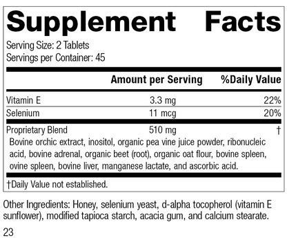 Cataplex® E, 90 Tablets, Rev 23 Supplement Facts