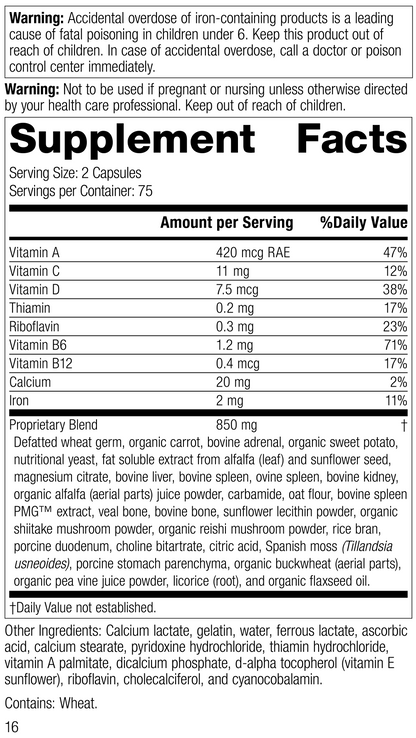 4030 Catalyn with Iron R15 Supplement Facts