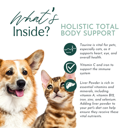 What's Inside? Holistic Total Body Support For Cats & Dogs by Dr. Ruth Roberts - Protect your pet's body from disease, bodily stress, wear and tear