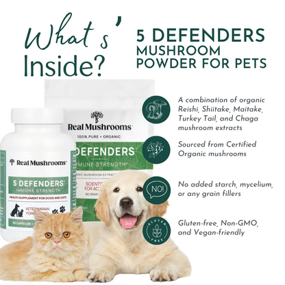 5 Defenders Organic Mushroom Blend Capsules