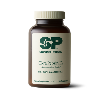 Okra Pepsin E3, 150 Capsules