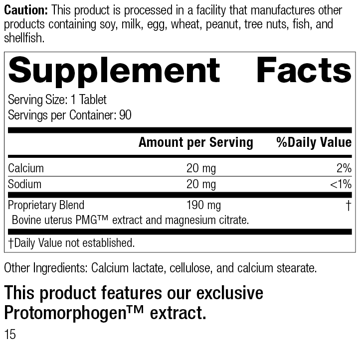 Utrophin PMG®, 90 Tablets, Rev 15 Supplement Facts