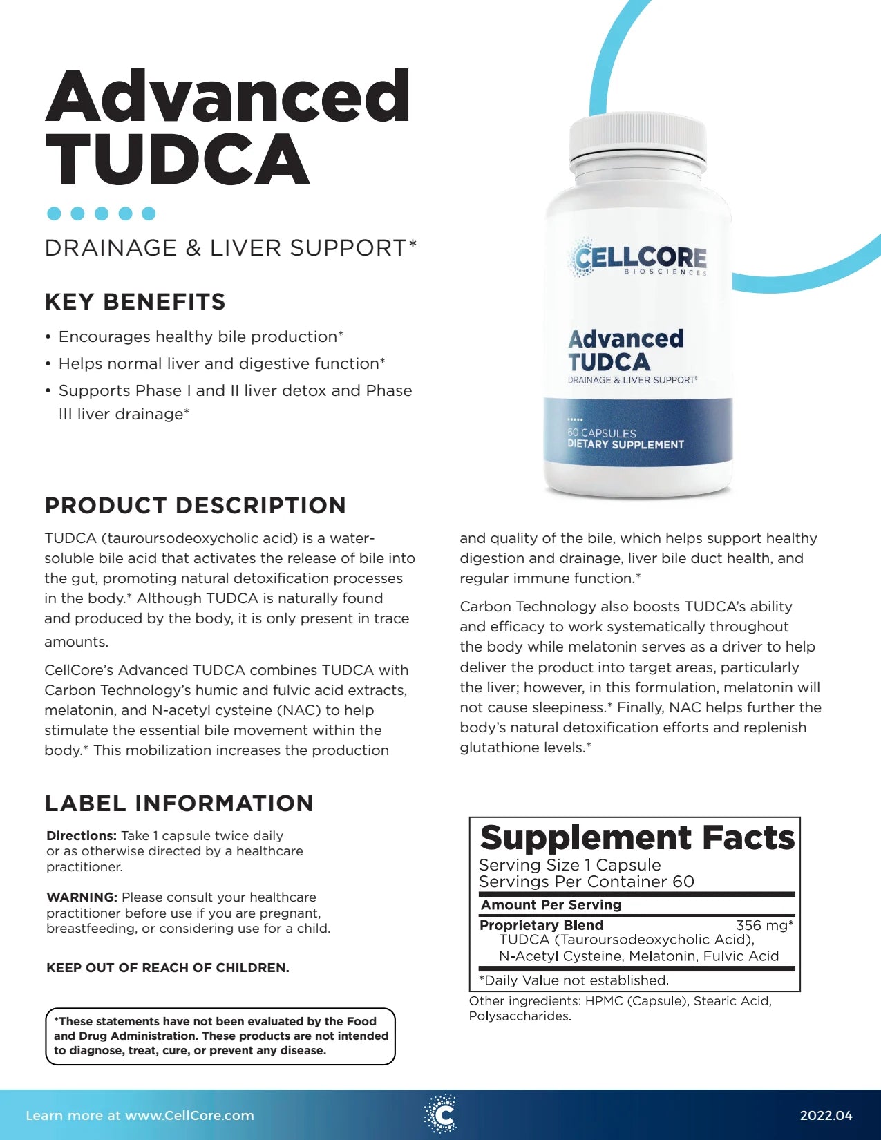 Advanced TUDCA– Liver Support & Detox