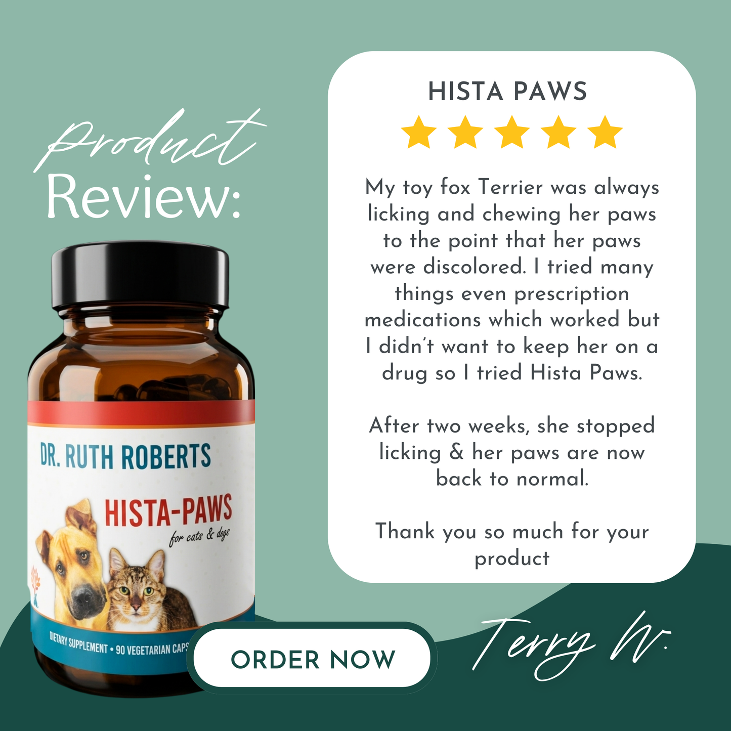 Hista Paws – with Quercetin for Dogs and Cats