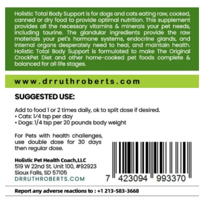 Holistic Total Body Support – Multivitamin & Glandular Support for Dogs and Cats