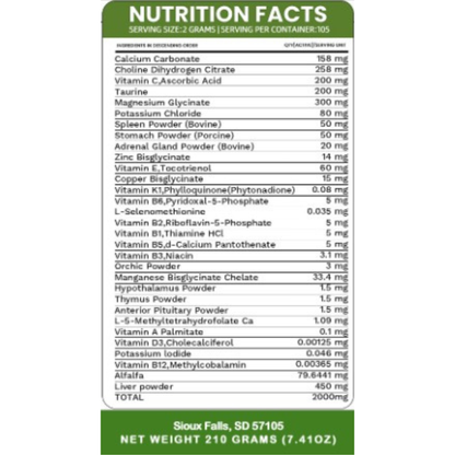 Holistic Total Body Support – Multivitamin & Glandular Support for Dogs and Cats