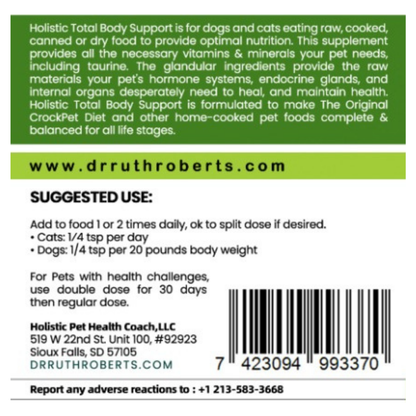 Holistic Total Body Support – Multivitamin & Glandular Support for Dogs and Cats