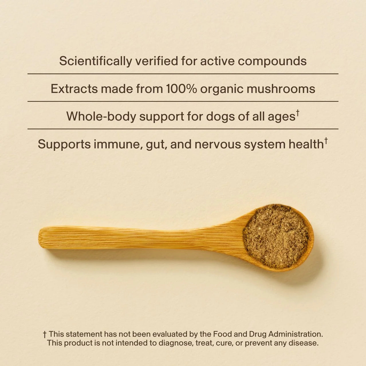 Daily Dawg Immune Powder for Dogs - Organic Mushroom Blend for Health & Longevity