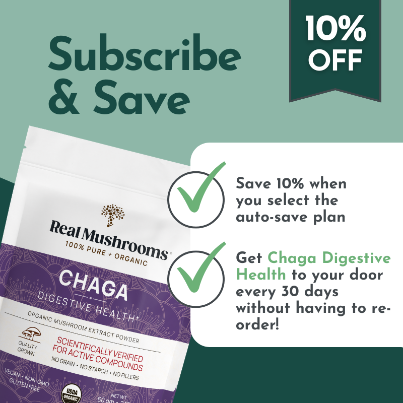 Organic Chaga Mushroom Powder for Pets (60 g) - Digestive Support