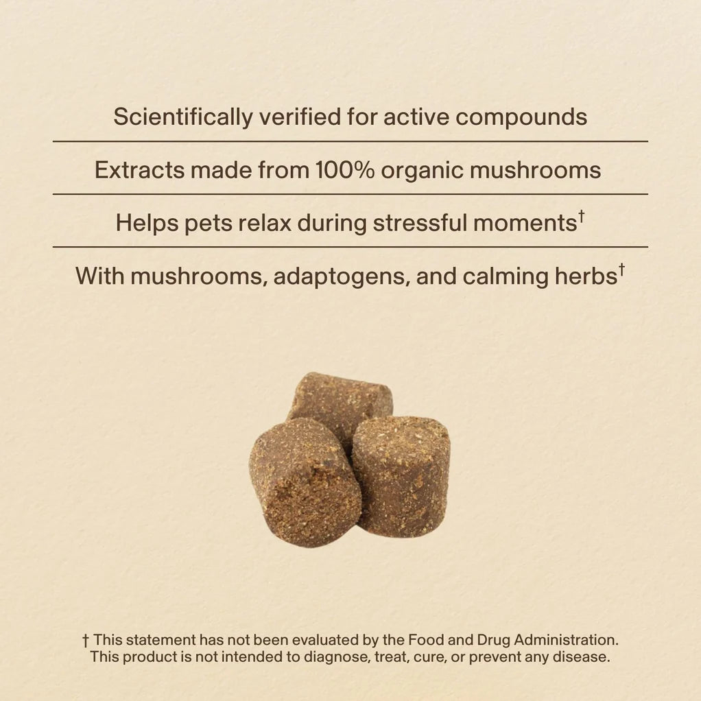Mushroom Relax Pet Chews - Calming Treats for Dogs and Cats