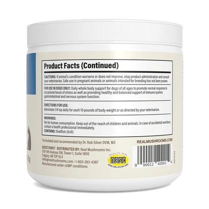 Daily Dawg Immune Powder for Dogs - Organic Mushroom Blend for Health & Longevity