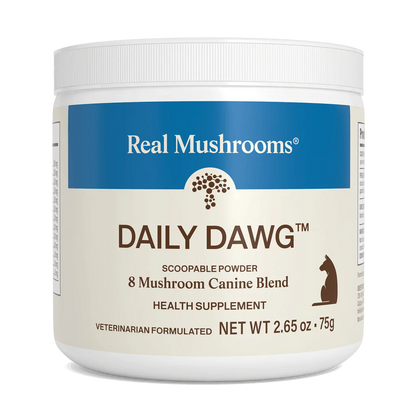 Daily Dawg Immune Powder for Dogs - Organic Mushroom Blend for Health & Longevity