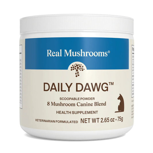Daily Dawg Immune Powder for Dogs - Organic Mushroom Blend for Health & Longevity
