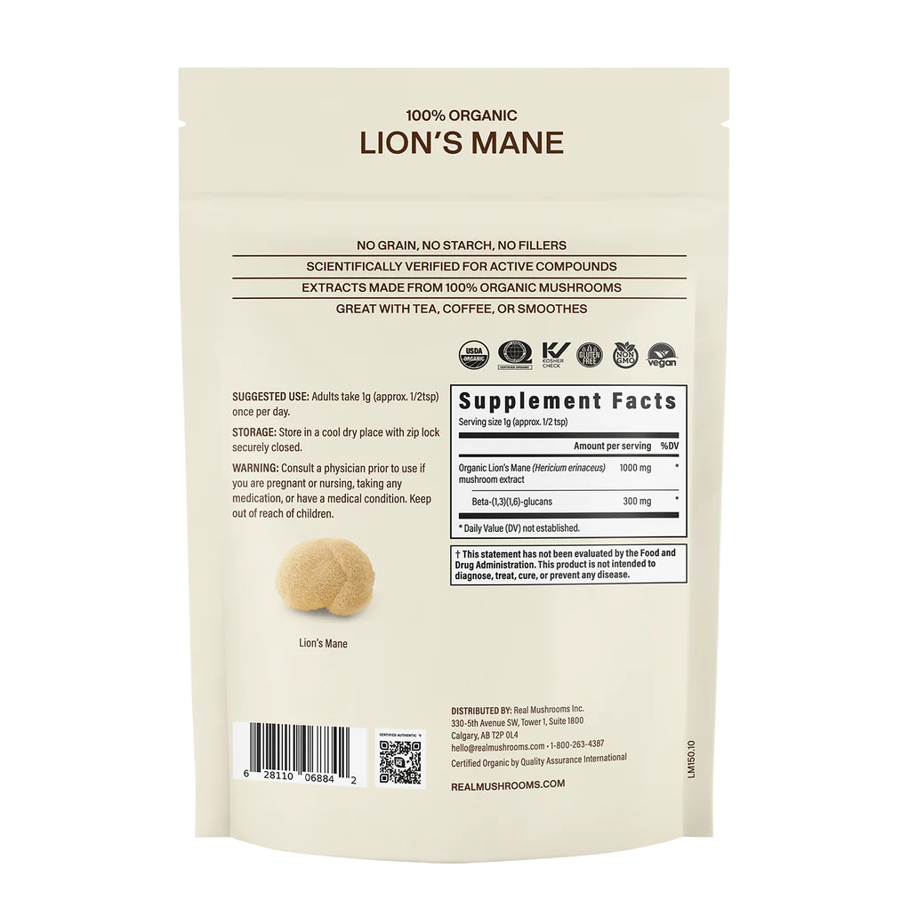 Organic Lion’s Mane Mushroom Powder for Pets