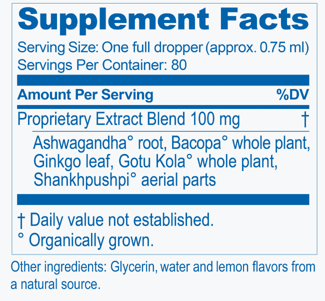Bagopa Plus Cognitive Support Supplement Facts